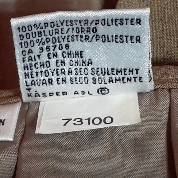 LE SUIT 2 Piece Skirt Suit Women’s Size 14 Brown - Picture 13 of 13